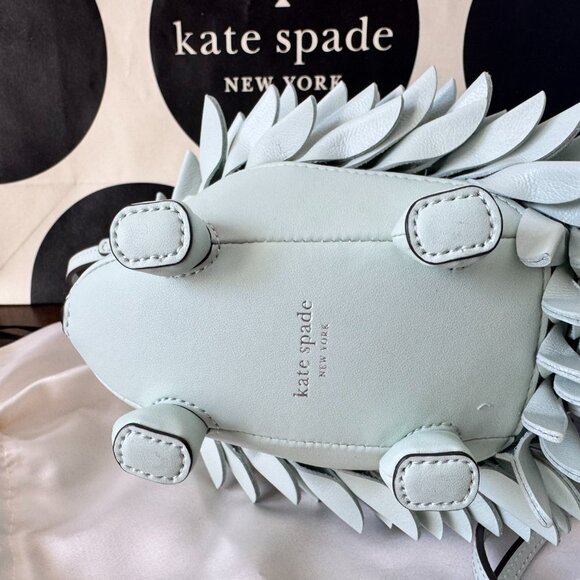 Kate Spade New York 3D Critters Stevie Hedgehog Mini Crossbody - Mint Frost - Picture 4 of 8